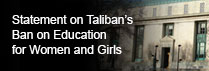 Presidents' Statement on Taliban's Ban on Education for Women and Girls