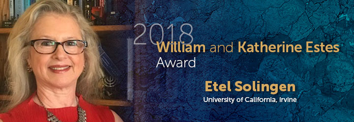 Solingen, Etel 2018 William and Katherine Estes Award 
