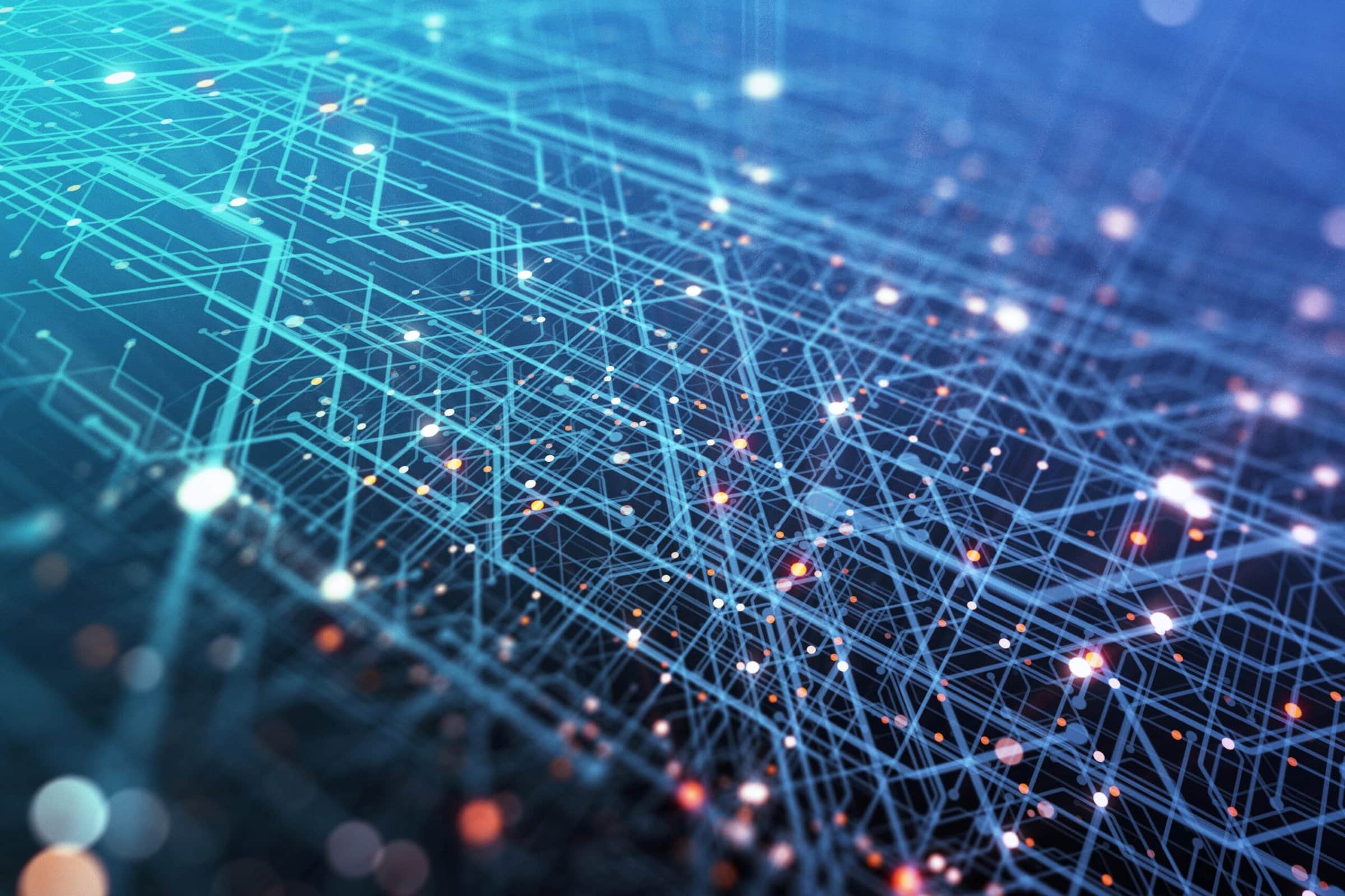A complex network of lines and dots forming an intricate pattern on a plain background.