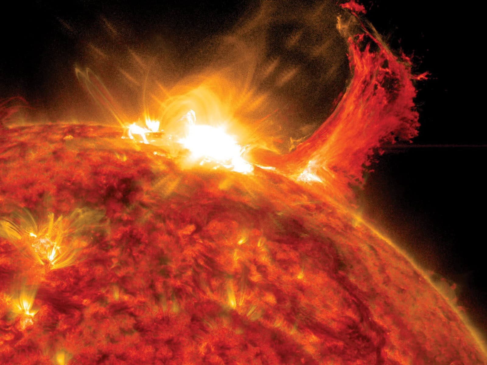 NASA captures the radiant sun in all its glory. A mesmerizing sight of our star shining brightly in the vastness of space.