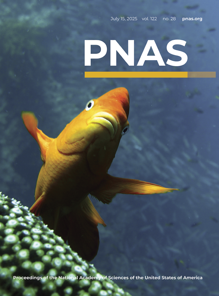 Cover of PNAS Magazine - Fish underwater swimming